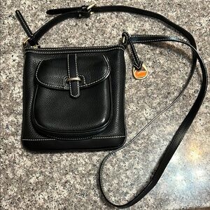 Dooney & Bourke Black Crossbody Bag with Gold Hardware